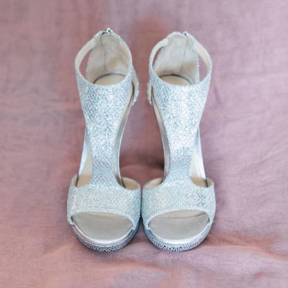 Jimmy Choo LANA 120 Silver Shoes 37.5 - Picture 2 of 9